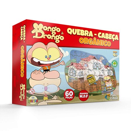 Mongo e Drongo - Quebra Cabeça - Orgânico - 60 Peças - Loja Oficial