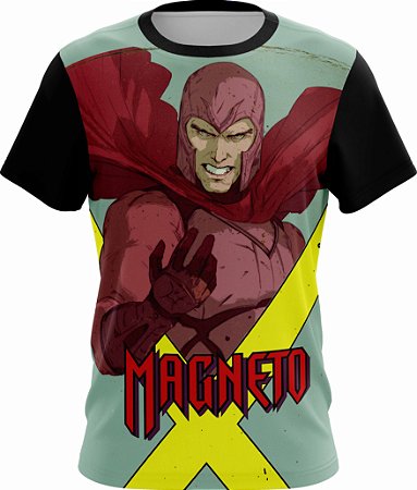 Magneto - Camiseta Adulto Super Heróis  - Tecido Malha Fria - PV