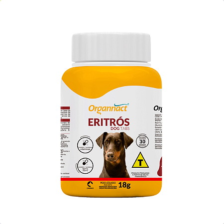 Eritrós Dog Tabs 18g 30 Comprimidos Vitamina - Organnact
