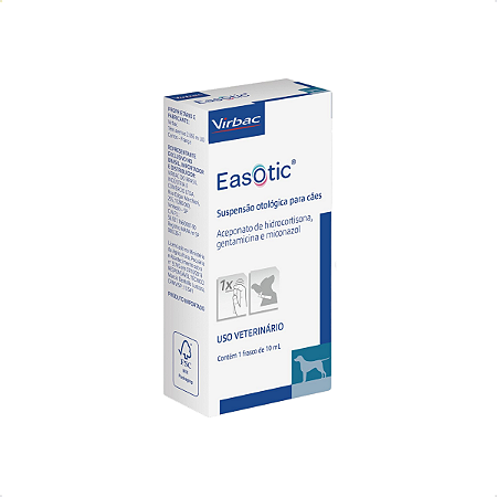 Suspensão Otológica Virbac EasOtic para Cães 10 ml