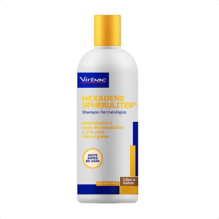 Shampoo Dermatológico Virbac Hexadene Spherulites para Cães e Gatos