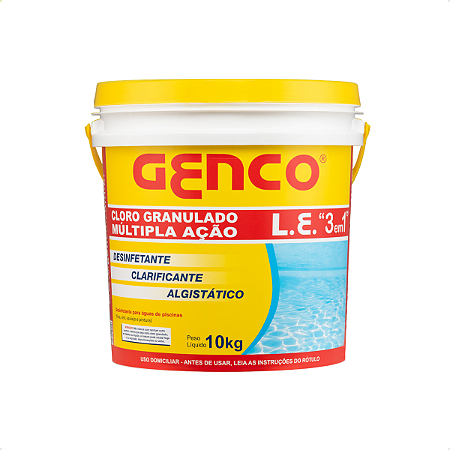Cloro Granulado Genco L.E. Múltipla Ação 3 em 1 – 10kg