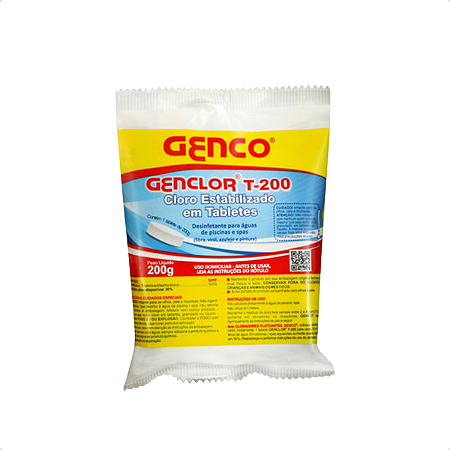 Kit Cloro Estabilizado Pastilha Genclor T200 200g Genco