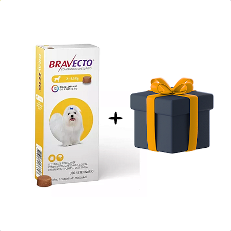 Antipulgas e Carrapatos Bravecto MSD para Cães até 4,5 kg + BRINDE