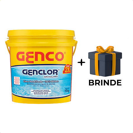 Cloro Granulado Genclor Dicloro Concentrado 56% – 10kg Genco + Brinde