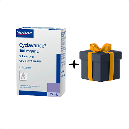 Cyclavance 100mg para Cães Virbac 15 ml + Brinde
