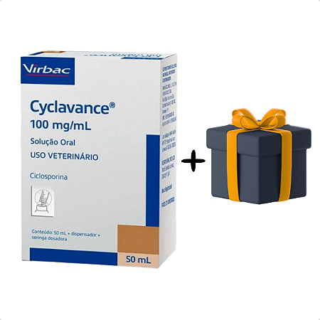 Cyclavance 100mg para Cães Virbac 50 ml + Brinde