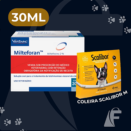 Milteforan 30ml Virbac + Coleira Scalibor Pequena