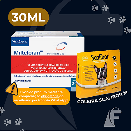 Milteforan 30ml Virbac + Coleira Scalibor Pequena
