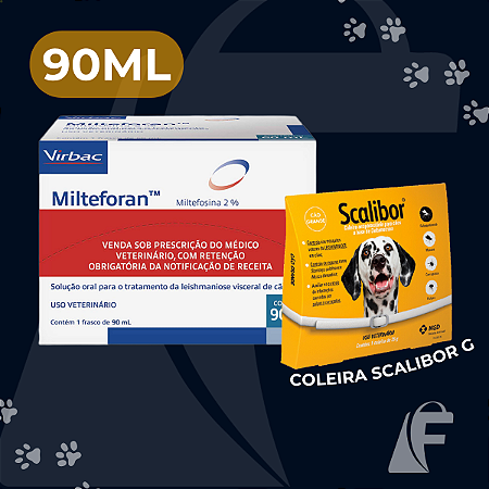 Milteforan 90ml Virbac + Coleira Scalibor Grande