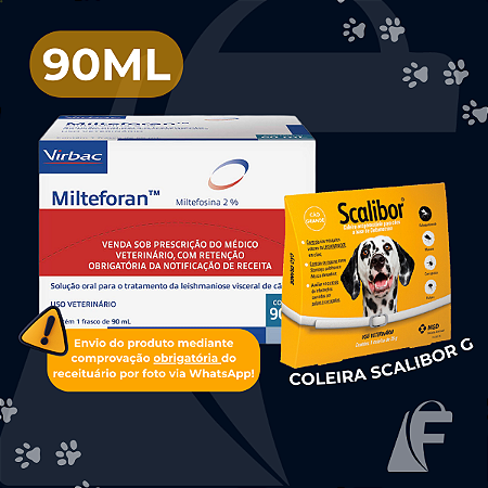 Milteforan 90ml Virbac + Coleira Scalibor Grande