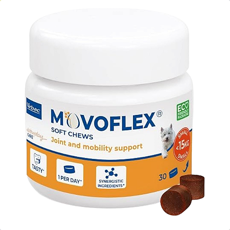 Suplemento Alimentar Virbac Movoflex para Cães até 15 kg – 30 Comprimidos
