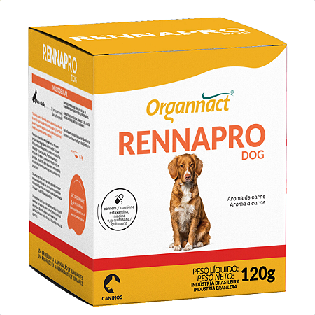Rennapro Dog Suplemento Vitamínico Aminoácido para Cães – Pó Palatável 120 g