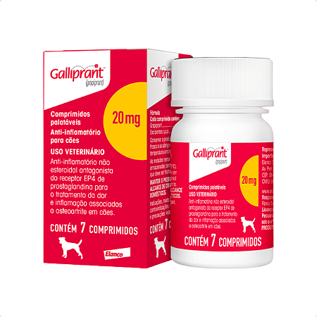 Galliprant 20 mg Anti-inflamatório para Cães Elanco – 7 Comprimidos