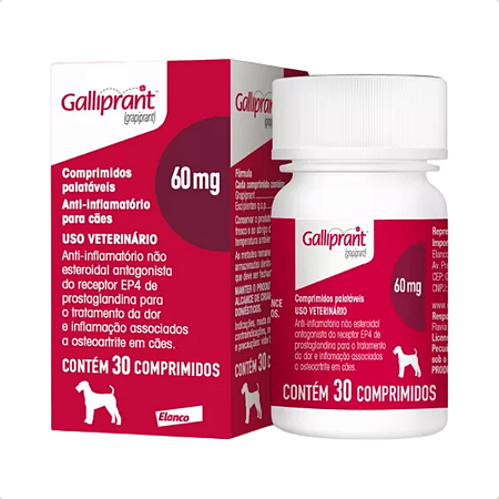 Galliprant 60 mg Anti-inflamatório para Cães Elanco – 7 Comprimidos