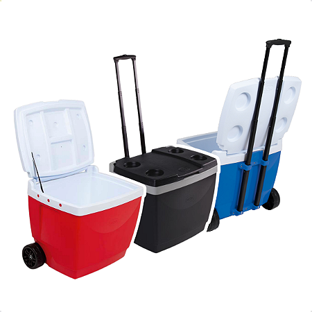 Cooler Caixa Térmica Mor 42L com Rodas e Alça Retrátil Cores Disponíveis