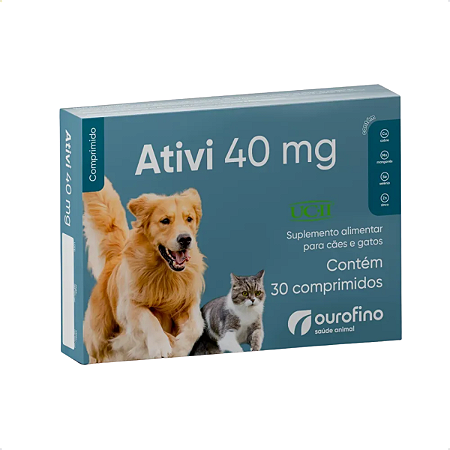 Ativi 40mg Suplemento Articular Cães e Gatos
