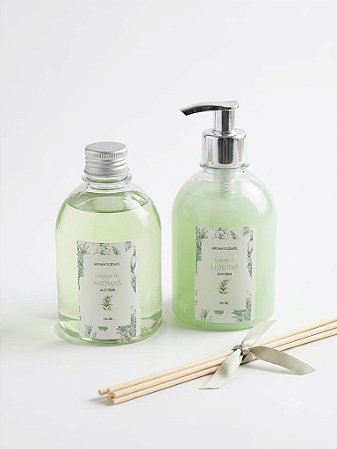 Kit Lavabo Luxo Sabonete Líquido e Difusor 300ml