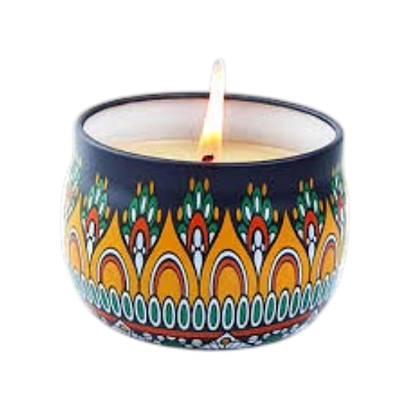 Vela Aromática Decorativa Mandalas Ecológica 90g - Perfume do Oriente