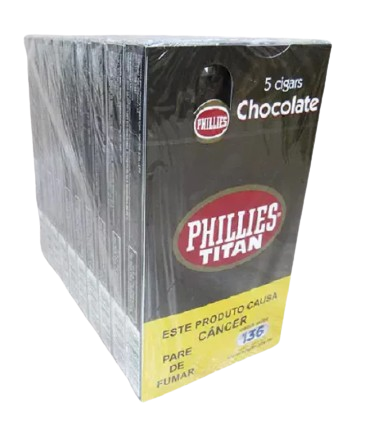 Phillies Titan Chocolate - Pacote com 50 unidades