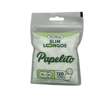 Filtro Papelito Slim Longo - pacote com 120 unidades