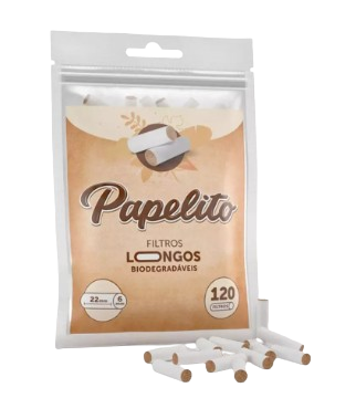 Filtro Papelito Longo Biodegradável - pacote com 120 unidades
