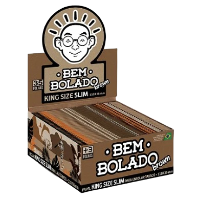 Caixa Seda Bem Bolado Brown Slim - 50 unidades