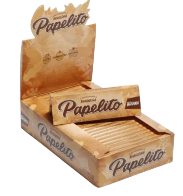 Caixa Seda Papelito Brown King 1 1/4 - 25 unidades