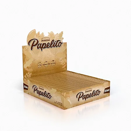 Caixa Seda Papelito Longa Brown King  - 25 unidades