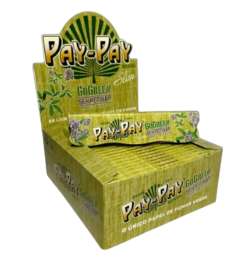Caixa de Seda Pay-Pay GoGreen King Size Slim - 50 unidades