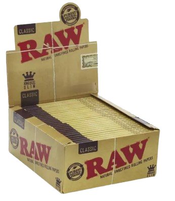 Caixa de Seda Raw Classic King Size Slim -  50 unidades