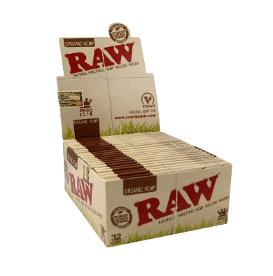 Caixa de Seda Raw Organic Hemp King Size Slim - 50 unidades