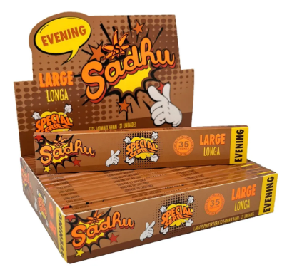 Caixa Seda Sadhu Evening Longa Brown Large - 21 unidades