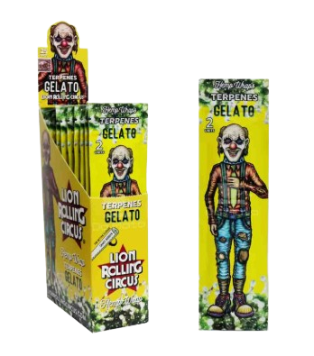Blunt Lion Rolling Circus Terpenes Gelato - caixa com 25 unidades