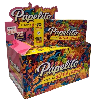 Piteira Papelito Ultra Longa -  Caixa com 30 unidades