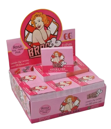 Piteira Bros Rosa Extra Large - Caixa com 24 unidades