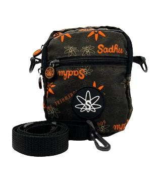 Shoulder bag Sadhu Clássica - Preta/Laranja