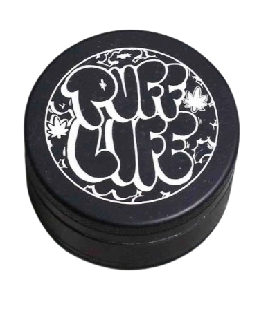 Dichavador Puff Life Alumínio 3 Partes - Preto