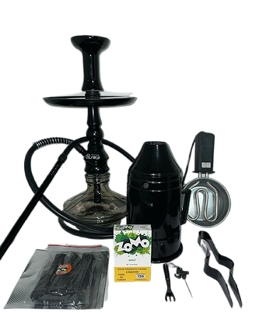 Kit Narguilé Completo Alfarid Twister - Preto