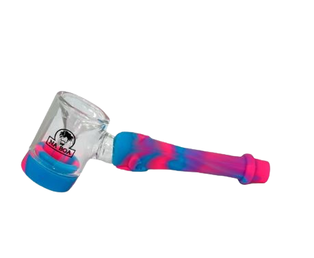 Pipe de Silicone com Vidro Naboa H170 - unidade (sortidos)