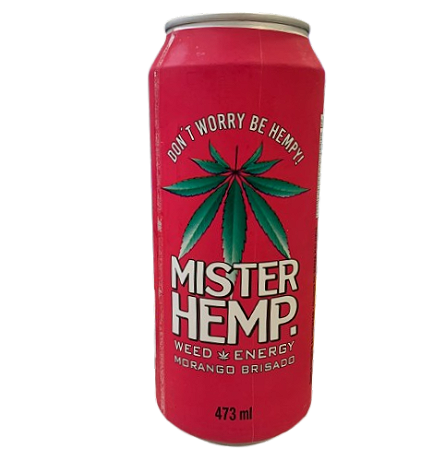 Energético Mister Hemp - Morango Brisado 473ml