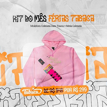 KIT DO MÊS FÉRIAS TABACA - Moletom Colmeia Canguru Stay HIgh + COLmeia