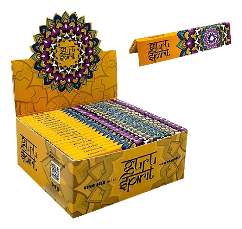 Seda Guru Spirit Slim King Size - Caixa com 40 unidades
