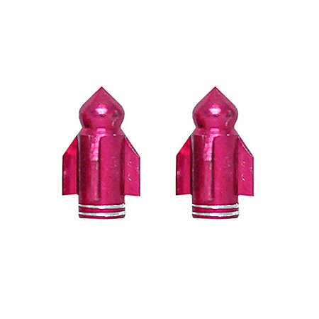 CABECA DE VALVULA FOGUETE ALUMINIO VERMELHA \ UNIVERSAL