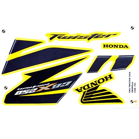 ADESIVO KIT AMARELO TWISTER250 2008