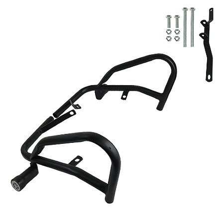 PROTETOR DE CARENAGEM COM PONTEIRA PRETO FZ25A 2018 A 2024