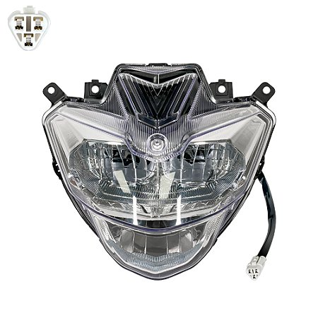 BLOCO OPTICO FULL LED LENTE CRISTAL FZ25A 2018 A 2021