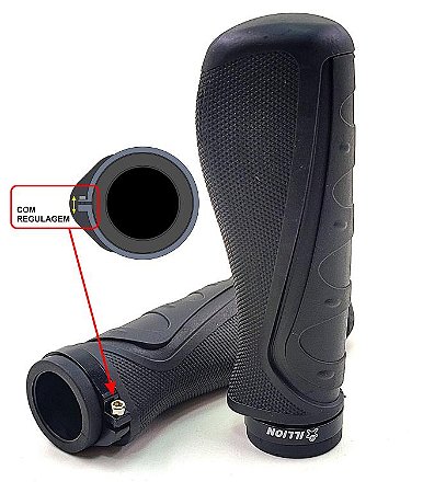 MANOPLA ERGONOMICA COM ANEL REGULAGEM PRETA