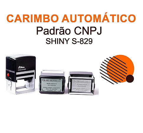 Carimbo Personalizado Automático CNPJ - Shiny S829 - Carimbo Virtual