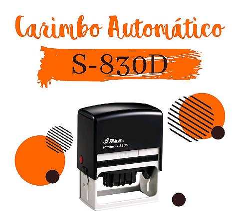 Carimbo Datador Automático Shiny Printer S-830D - 38x75mm